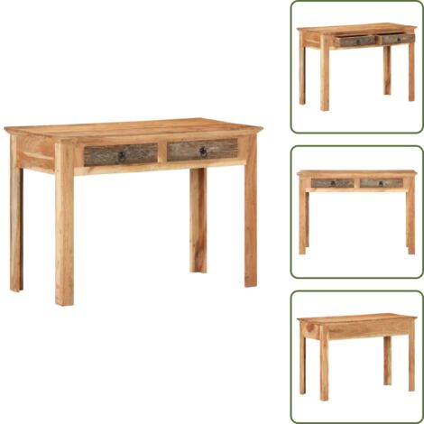 The Living Store Escritorio de madera maciza reciclada 110x50x75 cm - Madera reciclada