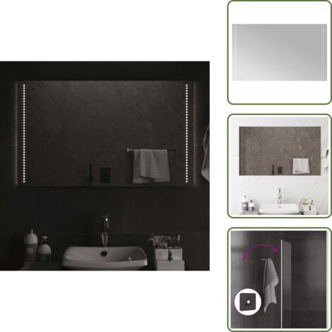 The Living Store Espejo de baño con LED 100x60 cm - Espejo de baño impermeable