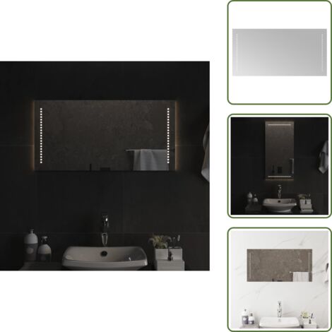 The Living Store Espejo de baño con LED 40x80 cm - Espejo de baño impermeable
