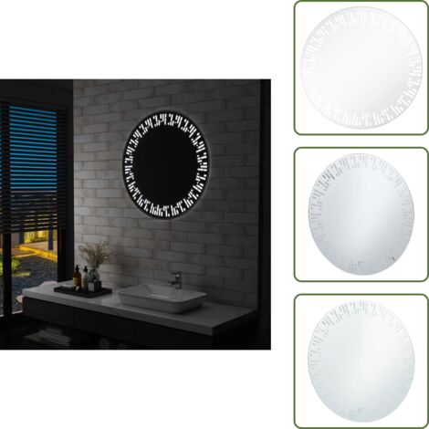 The Living Store Espejo de baño con LED 80 cm - Espejo LED 80 cm
