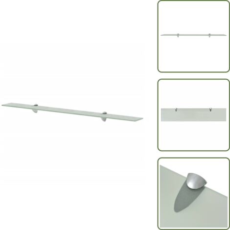 The Living Store Estante flotante de cristal 100x20 cm 8 mm - Estante de cristal