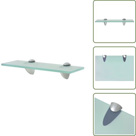 The Living Store Estante flotante de cristal 30x20 cm 8 mm - Estante de pared