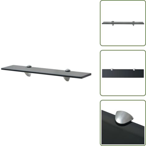 The Living Store Estante flotante de cristal 50x10 cm 8 mm - Estante de pared