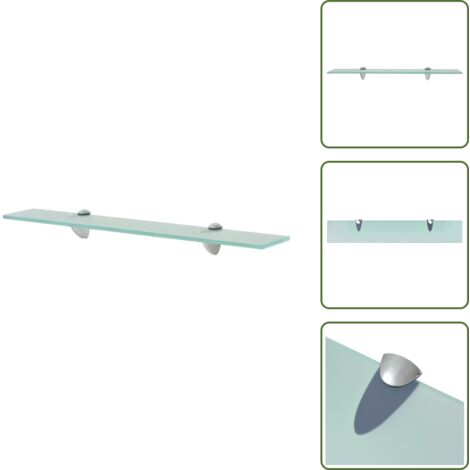 The Living Store Estante flotante de cristal 60x10 cm 8 mm - Estante de pared