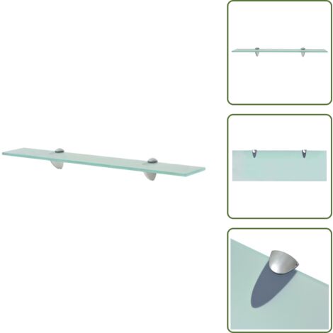The Living Store Estante flotante de cristal 60x20 cm 8 mm - Estante de pared