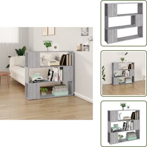 The Living Store Estantería/divisor de espacios gris Sonoma 100x24x94 cm - Estantería gris