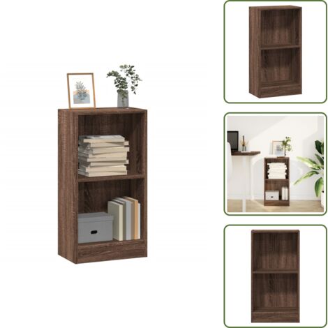The Living Store Estantería madera de ingeniería marrón roble 40x24x76 cm - Almacenamiento en casa