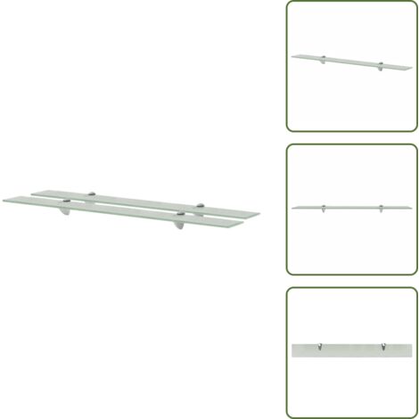 The Living Store Estantes flotantes 2 unidades vidrio 8 mm 90x10 cm - Estantes flotantes