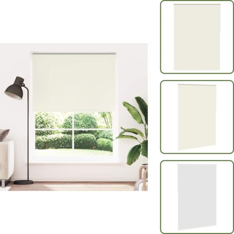 The Living Store Estor enrollable opaco 164,4x230 cm, tela, ancho 160 cm, blanco roto - Persianas opacas