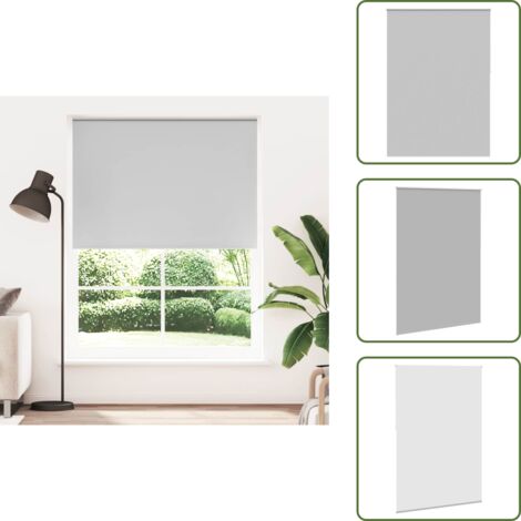 The Living Store Estor enrollable opaco 164,4x230 cm, tela, ancho 160 cm, gris - Cortinas opacas