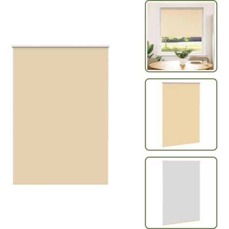 The Living Store Estor Enrollable Opaco Beige 115x130 cm Tela Ancho 110,7 cm - Privacidad