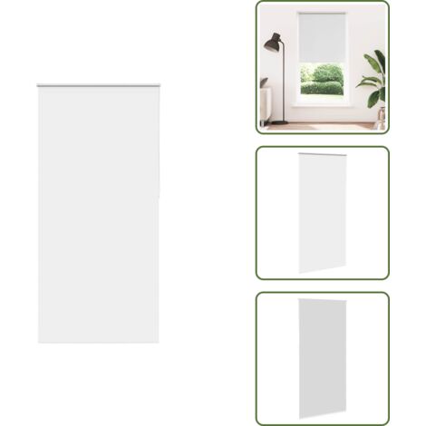 The Living Store Estor Enrollable Opaco Blanco 105x230 cm Tela Ancho 100,7cm - Persiana opaca