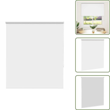 The Living Store Estor Enrollable Opaco Blanco 135x175 cm Tela Ancho 131,6 cm - Persiana opaca
