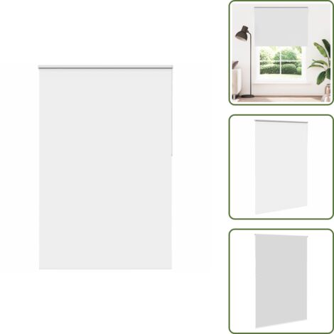 The Living Store Estor Enrollable Opaco Blanco 160x210 cm Tela Ancho 156,6 cm - Persiana opaca