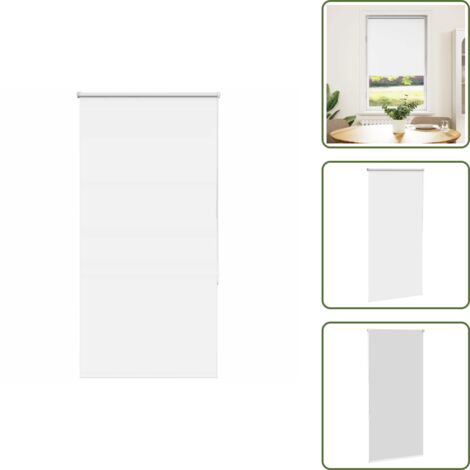 The Living Store Estor Enrollable Opaco blanco 70x150 cm Tela Ancho 65,7 cm - Privacidad