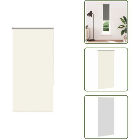 The Living Store Estor Enrollable Opaco Blanco Roto 80x150cm Tela Ancho 75,7cm - Privacidad