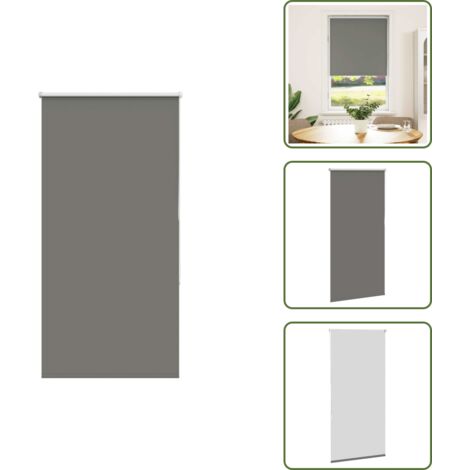 The Living Store Estor Enrollable Opaco gris 80x175 cm Tela Ancho 75,7 cm - Persiana opaca