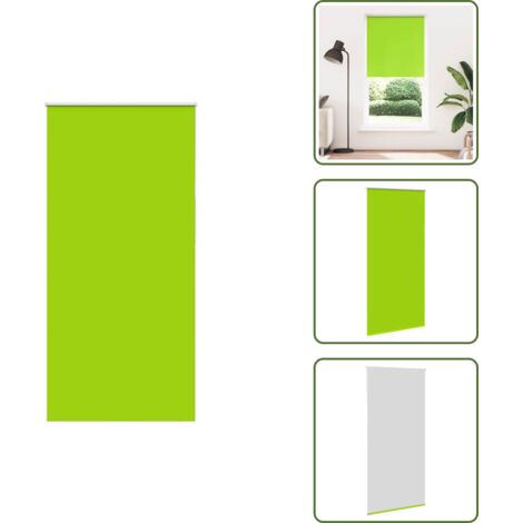 The Living Store Estor Enrollable Opaco hojas verde 110x230cm Tela Ancho 105,7cm - Privacidad
