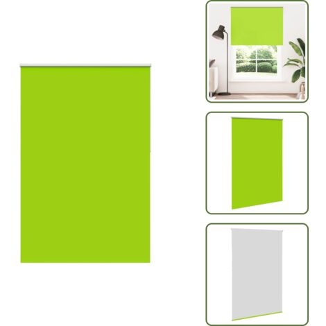 The Living Store Estor Enrollable Opaco hojas verde 150x210cm Tela Ancho 146,6cm - Privacidad