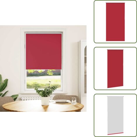 The Living Store Estor Enrollable Opaco Rojo 80x130 cm Tela Ancho 75,7 cm - Persiana opaca