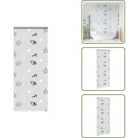 The Living Store Estor enrollable para ducha casete tela 100x240 cm ancho 96 cm - Persiana enrollable