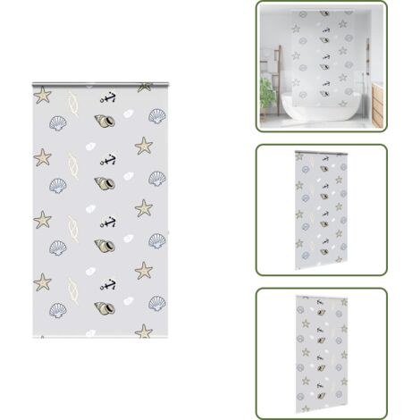 The Living Store Estor enrollable para ducha con casete 120x240cm tela ancho - Persiana de ducha