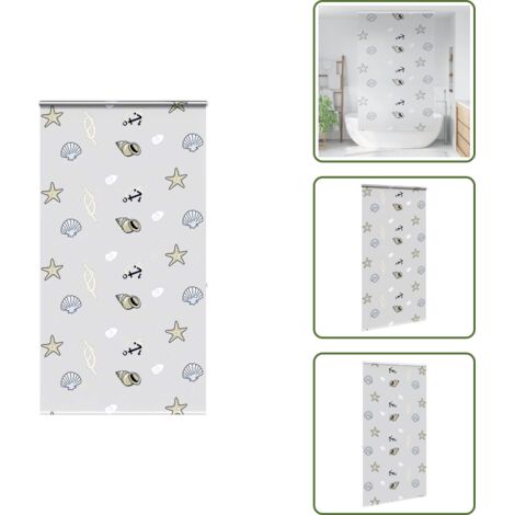 The Living Store Estor enrollable para ducha con casete 140x240 cm tela ancho - Persiana enrollable