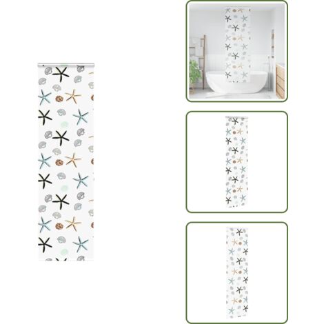 The Living Store Estor enrollable para ducha con casete 70x240cm tela ancho 66cm - Persiana enrollable