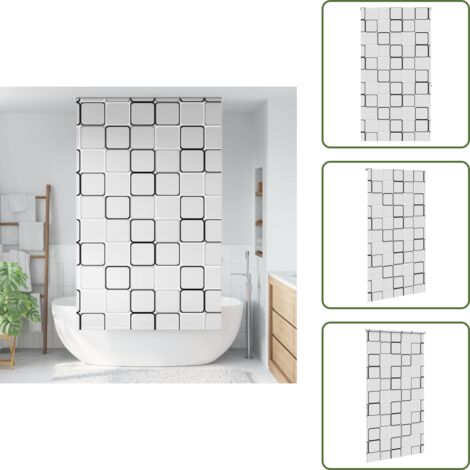 The Living Store Estor enrollable para ducha tela 130x240 cm ancho 126 cm - Persiana enrollable