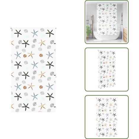 The Living Store Estor enrollable para ducha tela 130x240 cm ancho 126 cm - Persiana enrollable