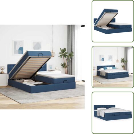 The Living Store Estructura de cama otomana con colchones tela topo 200x200cm - Colchón ensacado