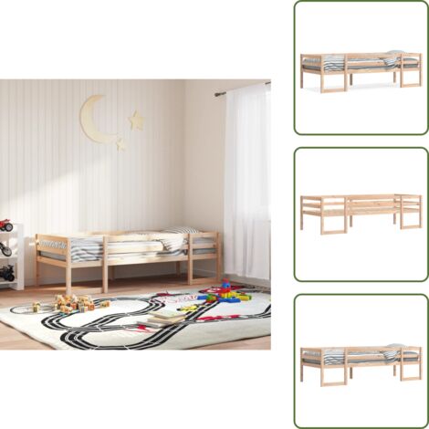 The Living Store Estructura de cama para niños madera maciza de pino 80x200 cm - Estructura de cama
