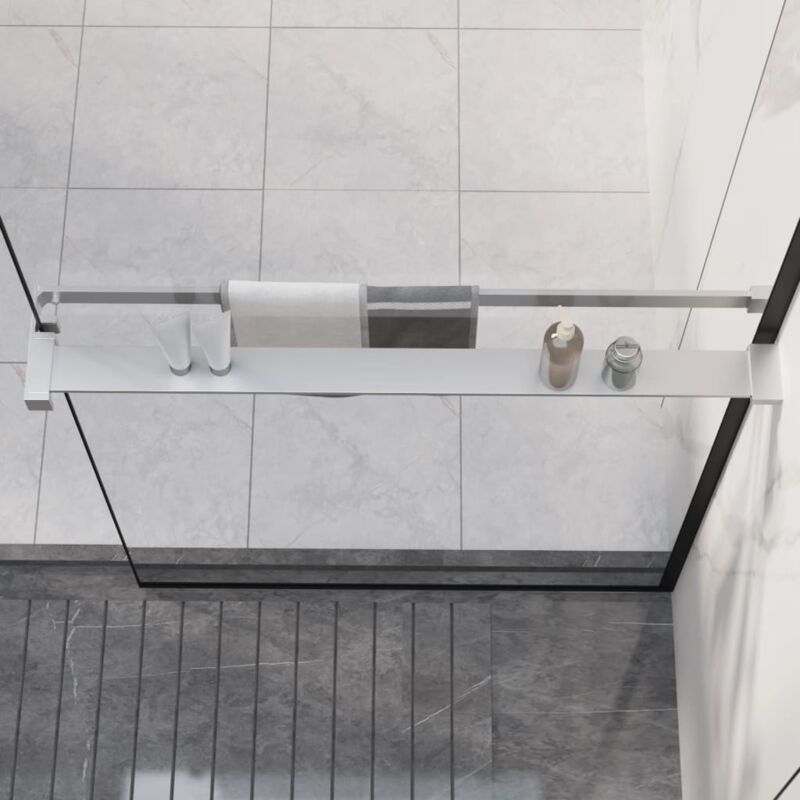 Étagère de douche paroi de douche à l'italienne Chromé 80 cm - The Living Store