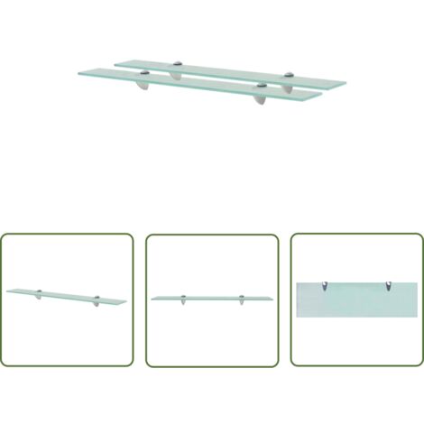 The Living Store Étagères murales 2 pcs Verre 70x20 cm 8 mm - Etagere Murale - Étagère Design - Étagère Verre - Étagère Transparente - Décoration Murale