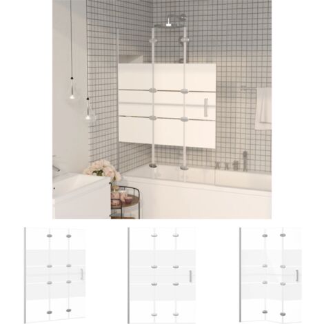 The Living Store Faltbare Duschkabine ESG 100x140 cm Weiß - Duschkabinen & -türen