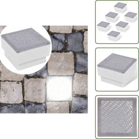 The Living Store Faretti LED da Incasso 6 pz 100x100x68 mm - Luci da giardino LED