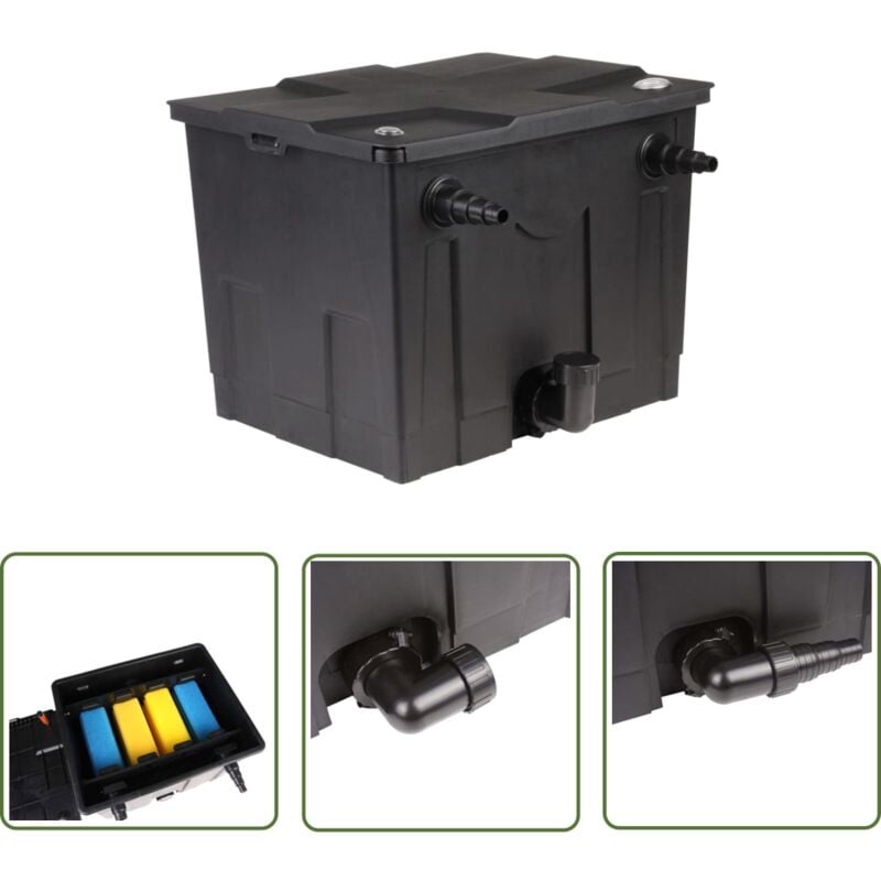 Filtre bio d'étang 8000 l / h - Filtre D'étang - Filtre Biologique - Filtration D'eau - Nettoyage D'étang - Entretien D'étang - The Living Store