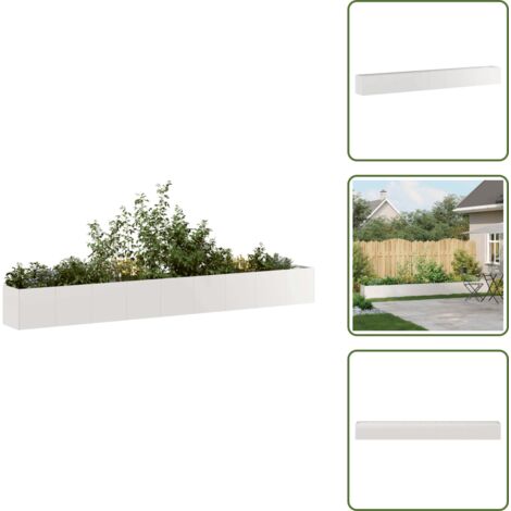 The Living Store Fioriera 360x40x40 cm in Acciaio Inox - Fioriera esterna
