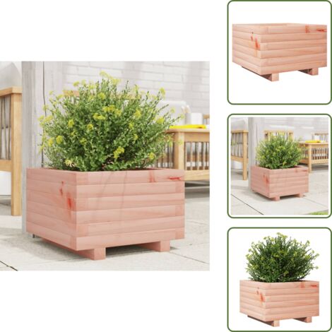 The Living Store Fioriera da Giardino 40x40x26,5 cm in Legno Massello di Douglas - Fioriera in legno