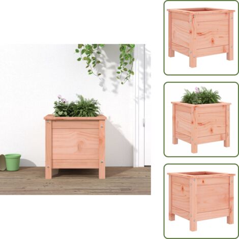 The Living Store Fioriera da Giardino 40x40x39 cm in Legno Massello di Douglas - Fioriera in legno
