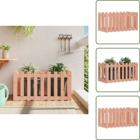 The Living Store Fioriera Rialzata Giardino Recinzione 100x50x50cm Legno Douglas - Fioriera rialzata