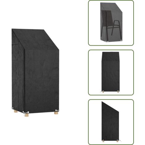 The Living Store Funda de silla de jardín 8 ojales polietileno 65x65x110/150 cm - Funda de silla
