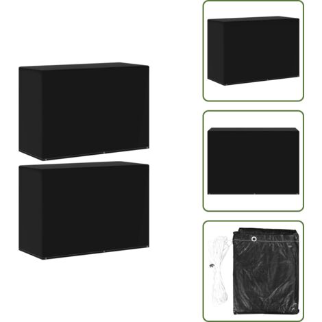 The Living Store Funda muebles jardín barbacoa gas 2 uds 6 ojales 180x80x125 cm - Funda para barbacoa