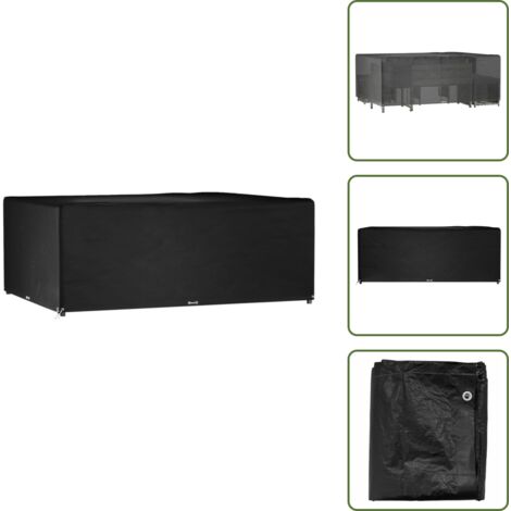 The Living Store Funda para muebles de jardín 16 ojales rectangular 300x250x90cm - Funda para ratán