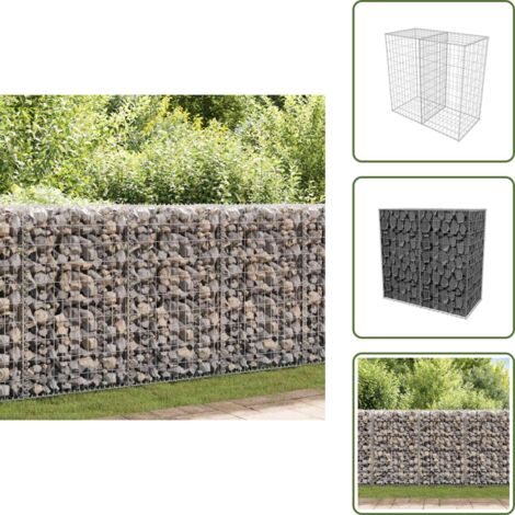The Living Store Gabbione in Rete in Acciaio Zincato 100x50x100 cm - Parete in rete