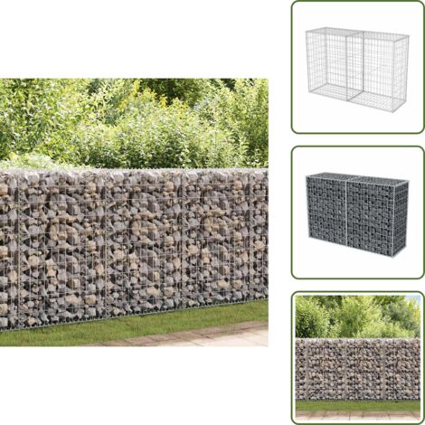 The Living Store Gabbione in Rete in Acciaio Zincato 150x50x100 cm - Parete in rete