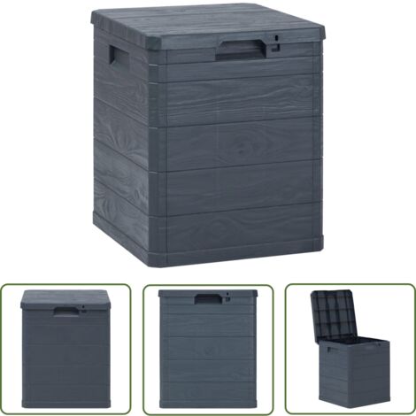 The Living Store Garten-Aufbewahrungsbox 90 L Anthrazit - Gartenbox - Aufbewahrungsbox - Outdoor Möbel - Gartendekoration - Anthrazit