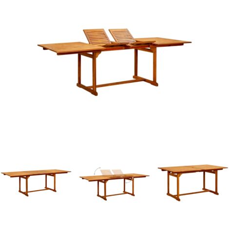 The Living Store - Garten-Esstisch (160-240)x100x75 cm Massivholz Akazie