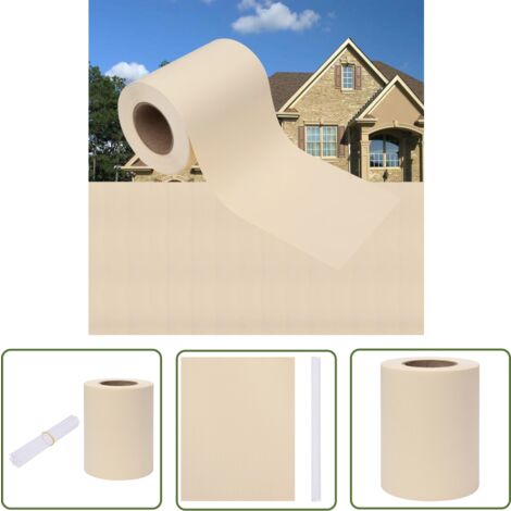 The Living Store Garten-Sichtschutz PVC 35x0,19 m Creme - Zaunfoliene - Sichtschutz - Gartenzubehör - PVC-Folie - Wetterfest