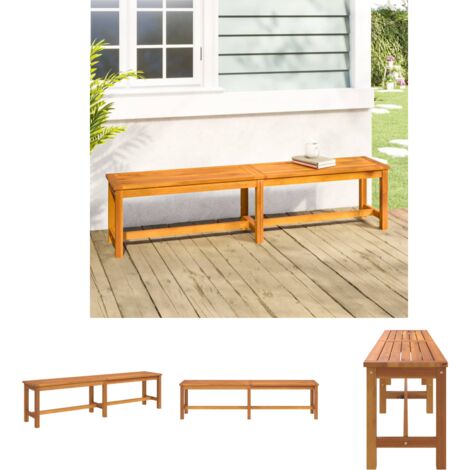 The Living Store - Gartenbank 180x35x45 cm Massivholz Akazie